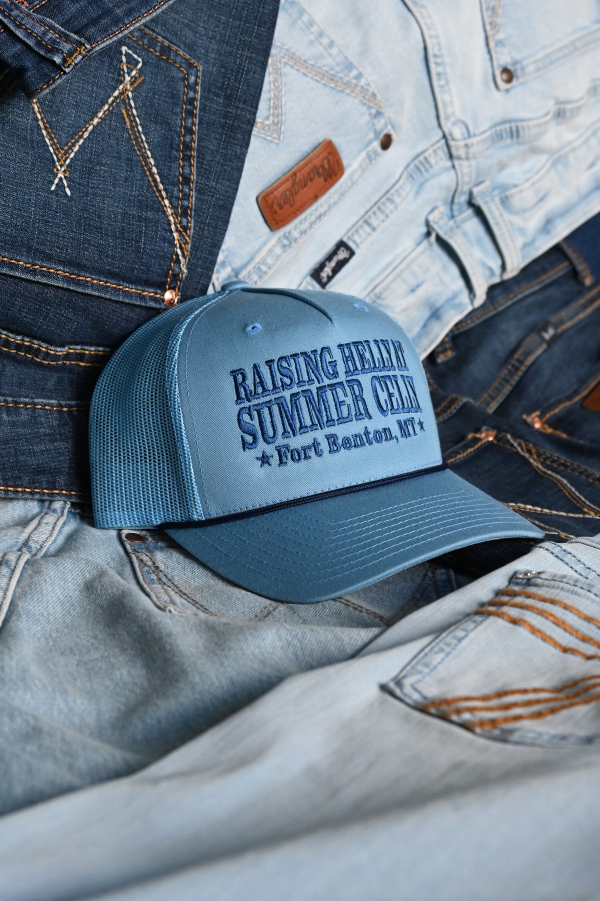 Blue Summer Celly Hat