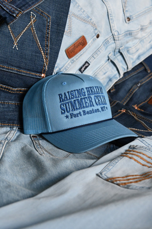 Blue Summer Celly Hat